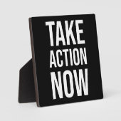 Plaque Photo Agir maintenant - Motivation du succès (Recto)