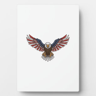Plaque Photo Aigle patriotique gravure vintage vecteur concepti