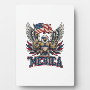 Plaque Photo Aigle Patriotique Merica Vintage Vector Design de 