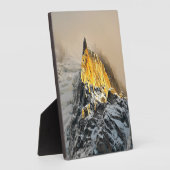 Plaque Photo Aiguille des Deux Aigles lever du soleil, Chamonix (Côté)