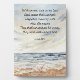 Plaque Photo Ailes Comme Eagles Isaiah Bible Verse Desk Art 5x7