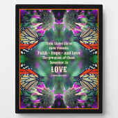 Plaque Photo Aimer Citation Monarque Papillon Inspirational (Devant)