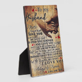 Plaque Photo Aimer Cotes Cadeau | À mon mari présent | (Côté)