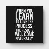 Plaque Photo Aimer Le Processus - Succès Hustle Gym Motivationn (Devant)