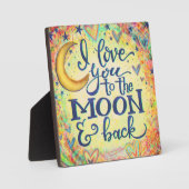 Plaque Photo Aimez-vous à la lune mignonne Whimsical (Recto)