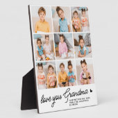 Plaque Photo Aimez-vous Grand-mère Personnalisé Moderne Simple (Côté)