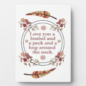 Plaque Photo Aimez-vous le boisseau et un pic (Devant)