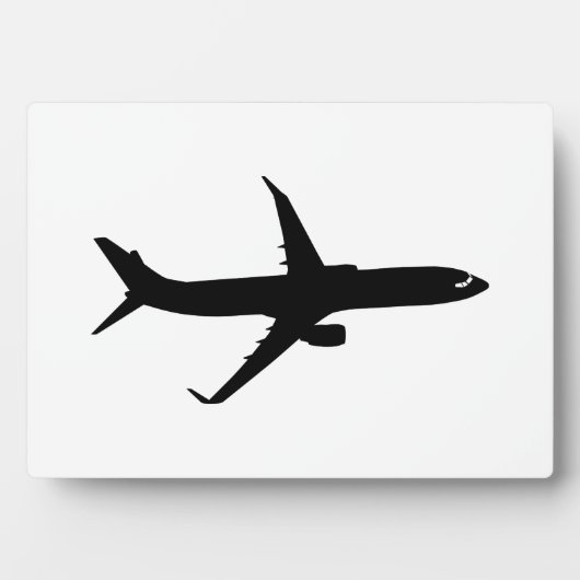 Plaque Photo Aircraft Jetliner Black Flight Customize Color (Devant)