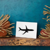 Plaque Photo Aircraft Jetliner Black Flight Customize Color (Côté)