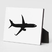 Plaque Photo Aircraft Jetliner Black Flight Customize Color (Côté)