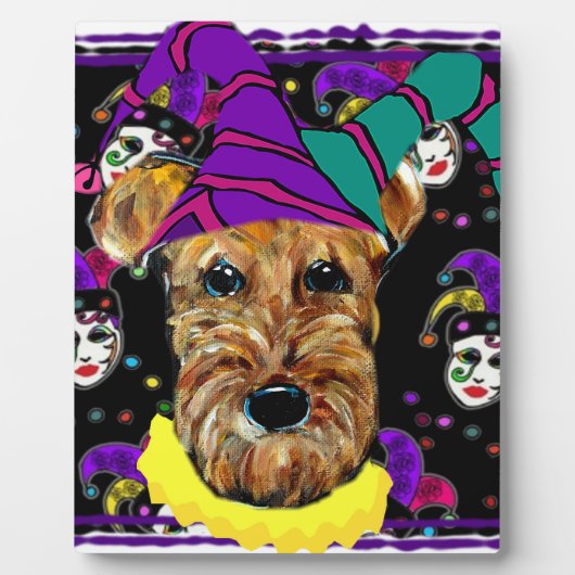 PLAQUE PHOTO AIRDALE TERRIER (Devant)