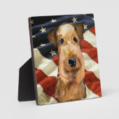 Plaque Photo Airedale Terrier (Recto)