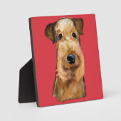 Plaque Photo Airedale Terrier (Recto)