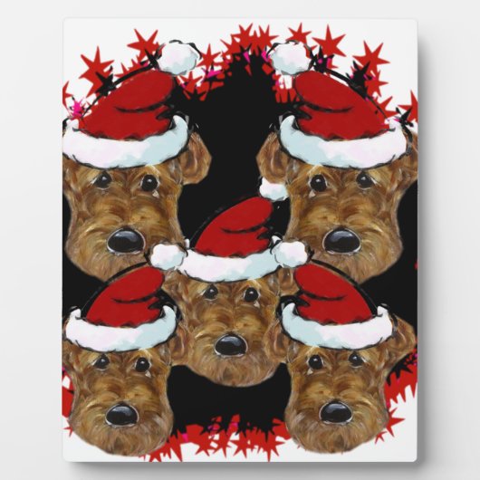 PLAQUE PHOTO AIREDALE TERRIER (Devant)