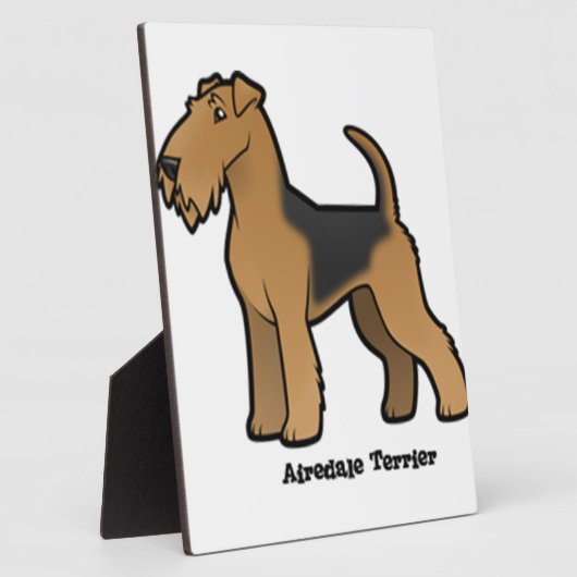 Plaque Photo airedale terrier (Côté)