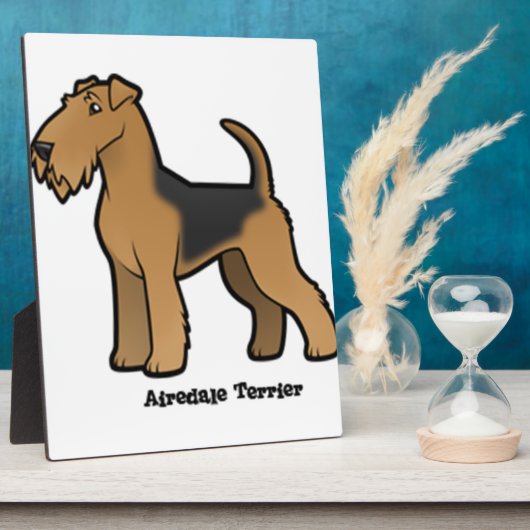 Plaque Photo airedale terrier (Côté)