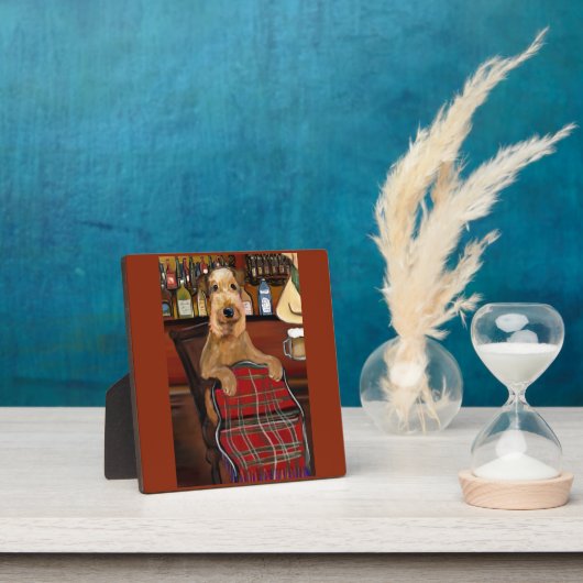 Plaque Photo Airedale Terrier (Insitu)