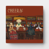 PLAQUE PHOTO AIREDALE TERRIER & AMIS (Devant)