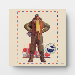 Plaque Photo Airmail Pilot