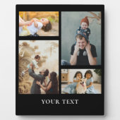 Plaque Photo Ajouter 4 photos Collage et texte personnalisés (Devant)