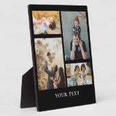 Plaque Photo Ajouter 4 photos Collage et texte personnalisés (Côté)