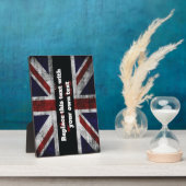 Plaque Photo Ajouter du texte sur le drapeau anglais Jeu d'orei (Côté)