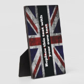 Plaque Photo Ajouter du texte sur le drapeau anglais Jeu d'orei (Côté)