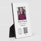 Plaque Photo Ajouter votre nom image titre détails commerciaux  (Côté)