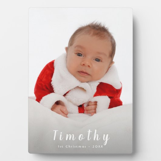 Plaque Photo Ajouter votre photo 1er Noël (Devant)