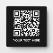 Plaque Photo Ajouter votre propre code QR Code texte Scan menu  (Devant)