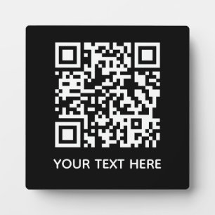 Plaque Photo Ajouter votre propre code QR Code texte Scan menu 