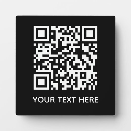 Plaque Photo Ajouter votre propre code QR Code texte Scan menu  (Devant)