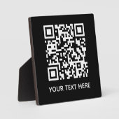 Plaque Photo Ajouter votre propre code QR Code texte Scan menu  (Recto)