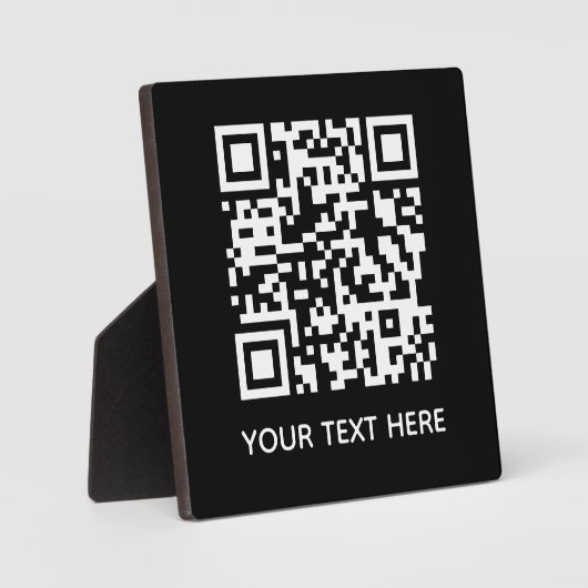 Plaque Photo Ajouter votre propre code QR Code texte Scan menu  (Recto)