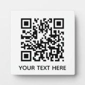 Plaque Photo Ajouter votre propre code QR Code texte Scan menu  (Devant)