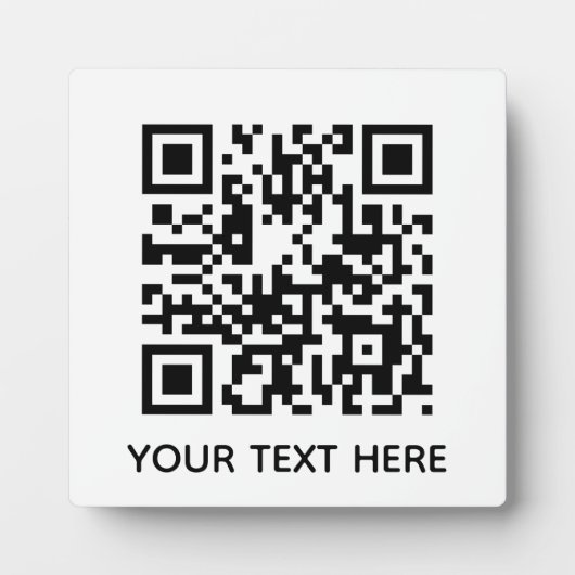 Plaque Photo Ajouter votre propre code QR Code texte Scan menu  (Devant)