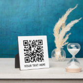 Plaque Photo Ajouter votre propre code QR Code texte Scan menu  (Insitu)