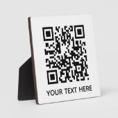Plaque Photo Ajouter votre propre code QR Code texte Scan menu  (Recto)
