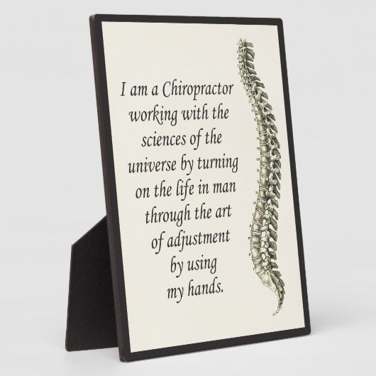 Plaque Photo Ajustement chiropratique par Easel à la main (Côté)