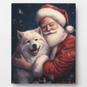 Plaque Photo Akita avec Noël du Père Noël (Devant)
