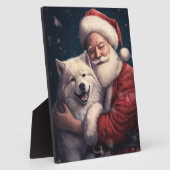 Plaque Photo Akita avec Noël du Père Noël (Côté)