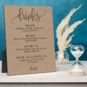 Plaque Photo Alcool Cocktail Bar Boissons Signal Mariage modifi