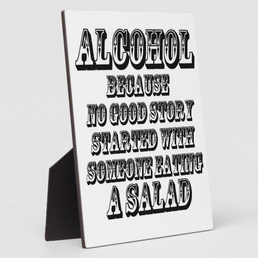 Plaque Photo ALCOOL - Parce que (Côté)