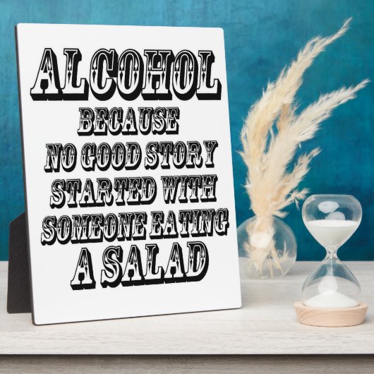 Plaque Photo ALCOOL - Parce que (Côté)