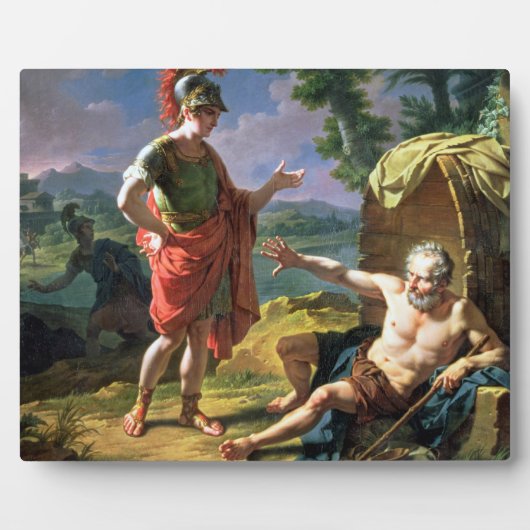 Plaque Photo Alexander and Diogenes, 1818 (oil on canvas) (Devant)
