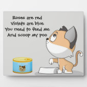 Plaque Photo Alimenter mon chat (Devant)