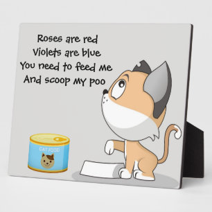 Plaque Photo Alimenter mon chat