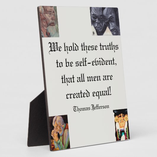 PLAQUE PHOTO ALL MEN ARE EQUAL  (Côté)