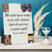 PLAQUE PHOTO ALL MEN ARE EQUAL  (Côté)