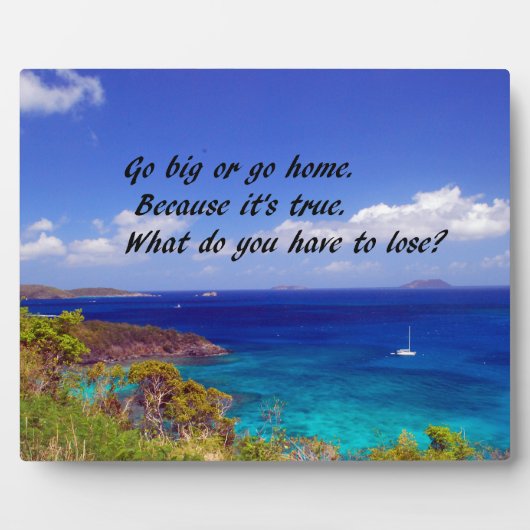 Plaque Photo Allez Big ou rentrez chez vous aller chercher le g (Devant)